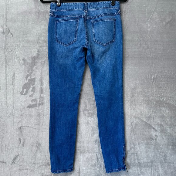 Free People Skinny Jeans with Zipper Hems Medium Wash Size 25 - Picture 10 of 10